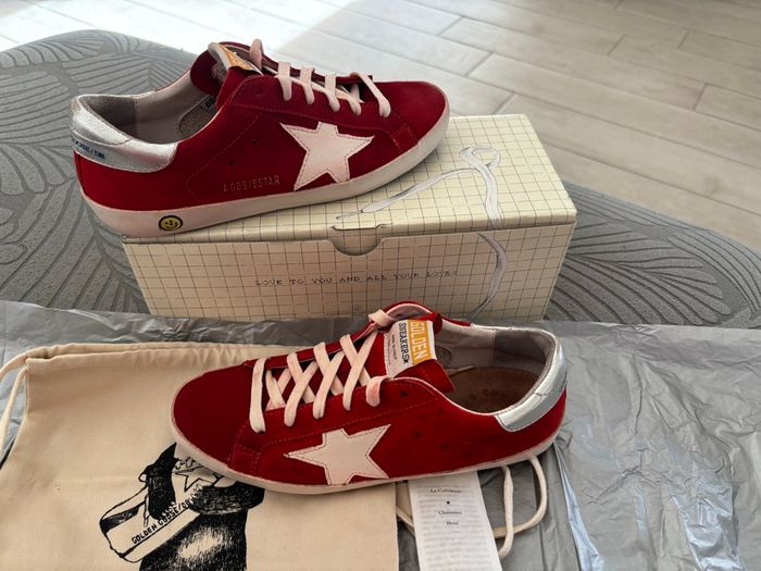 Golden Goose 36 daim rouge excellent état ## - photo numéro 4