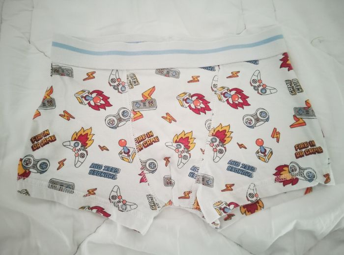 Caleçon 6 ans Kiabi blanc motif jeu vidéo - photo numéro 2