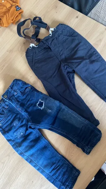 Lot de deux pantalons bleu marine