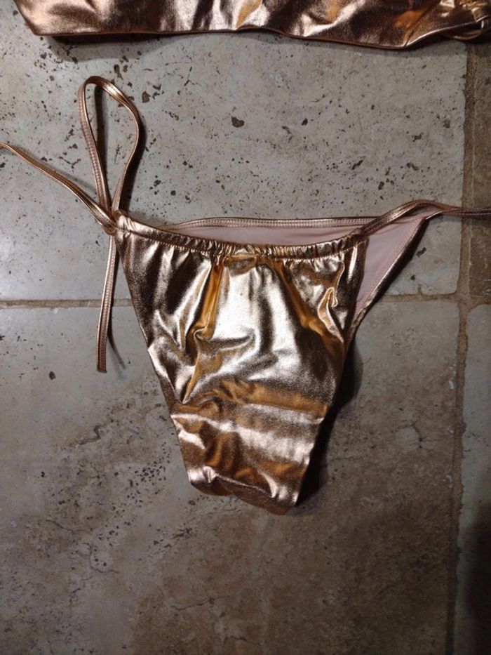 Maillot de bain 2 pièces doré en 40 - photo numéro 2