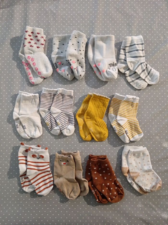 Lot de 12 paires de chaussettes 19/22