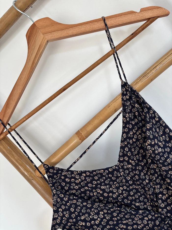 Combi short bleu marine à fleurs Mango taille XS - photo numéro 6