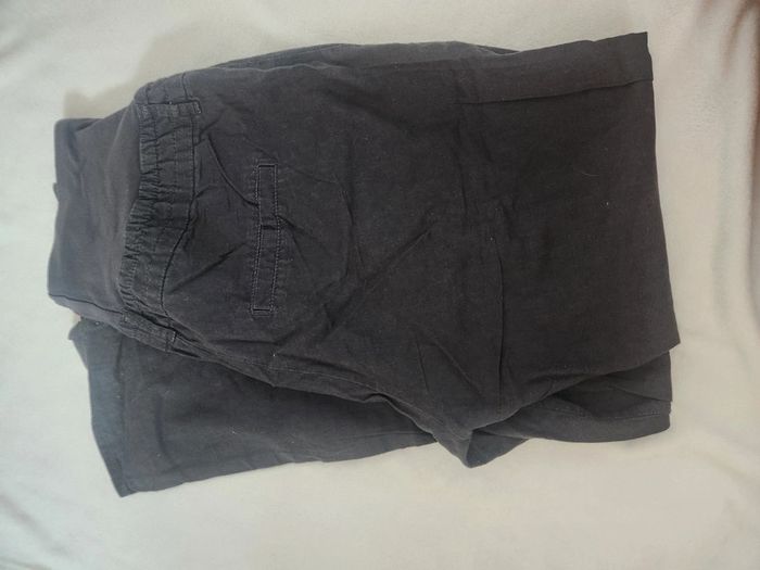 Pantalon grossesse coton élastiqué taille 44 noir - photo numéro 4