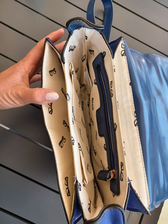 Sac à mains en bandouillère  bleu électrique nafnaf neuf - photo numéro 3