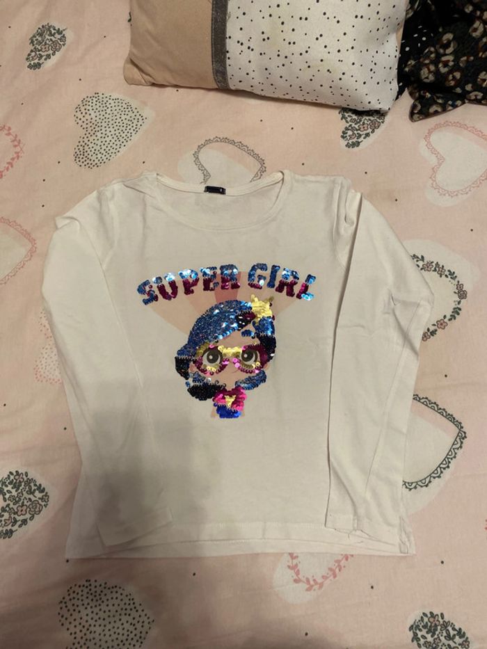 Tee shirt manches longues kiabi taille 8 ans