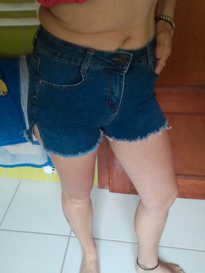Short femme simili jeans - photo numéro 2