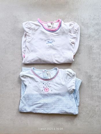 Lot de 2 pyjamas légers fille - 24 mois