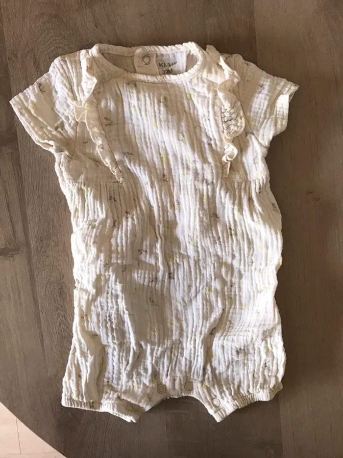 Combishort gaze de coton