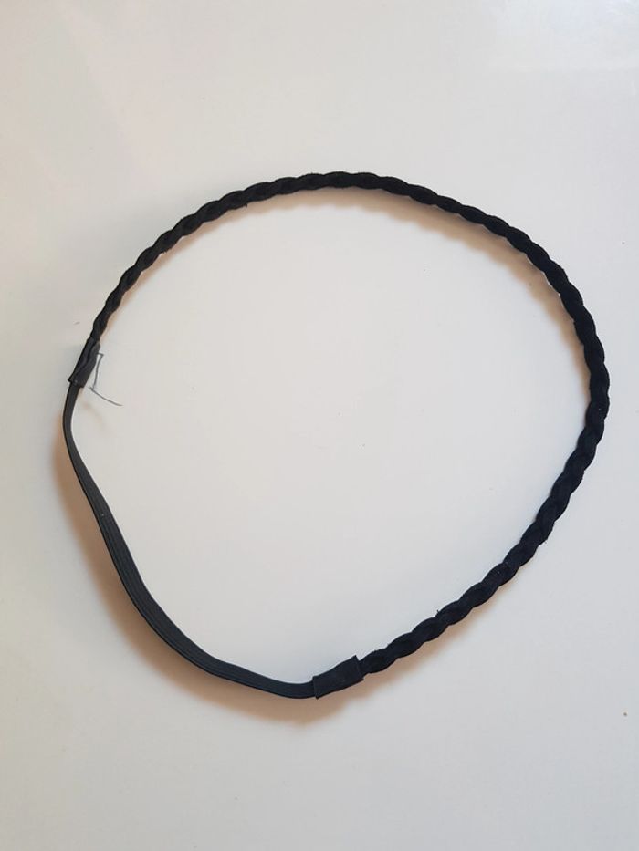 bandeau cheveux fin tressé noir - photo numéro 2