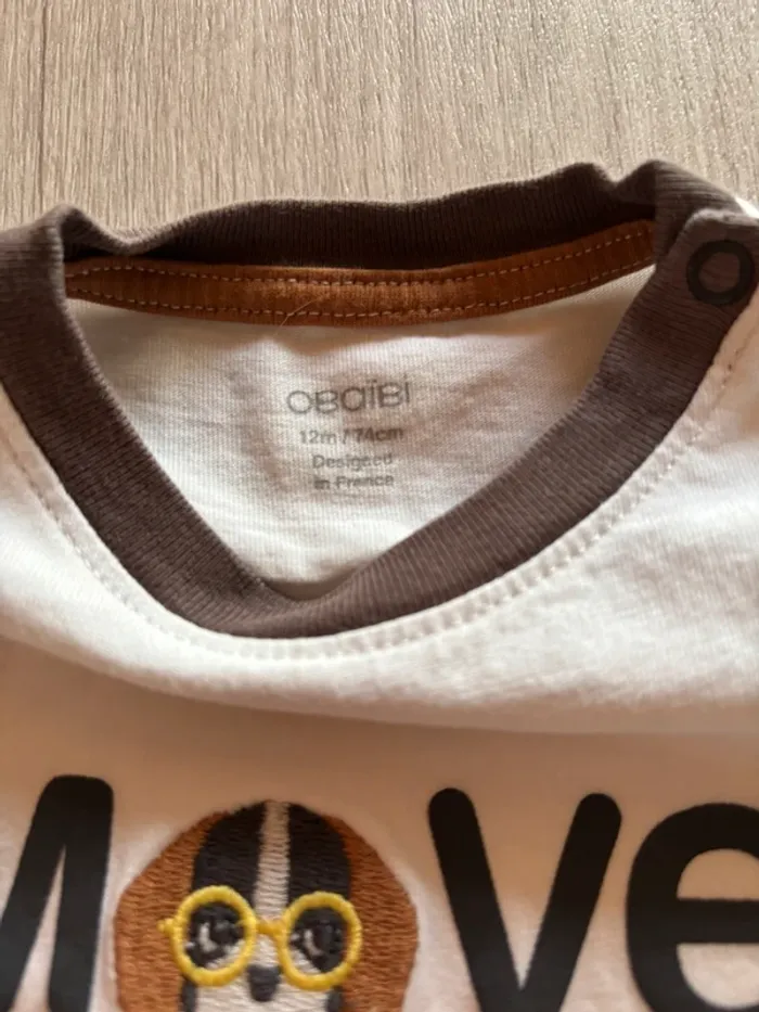 Lot 3 t-shirts ML + 1 chemise 12 mois - photo numéro 3