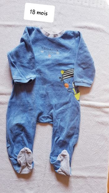 Pyjama velour tissaia 18 mois