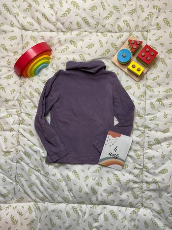 sous pull col roulé violet 4 ans