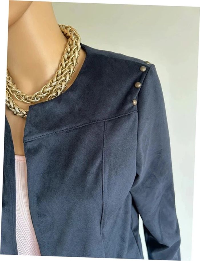 Veste bleue marine neuve en suédine LolaLiza taille 36 (valeur 50€) - photo numéro 6