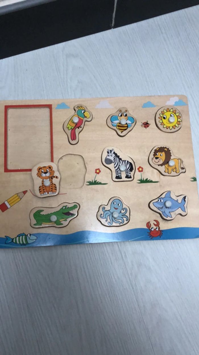 Puzzle tampon en bois neuf - photo numéro 3