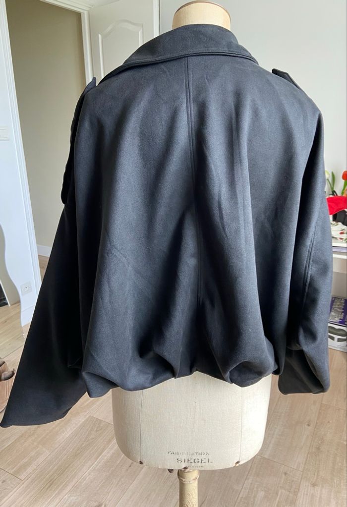 Blouson d’automne en daim noir - photo numéro 5