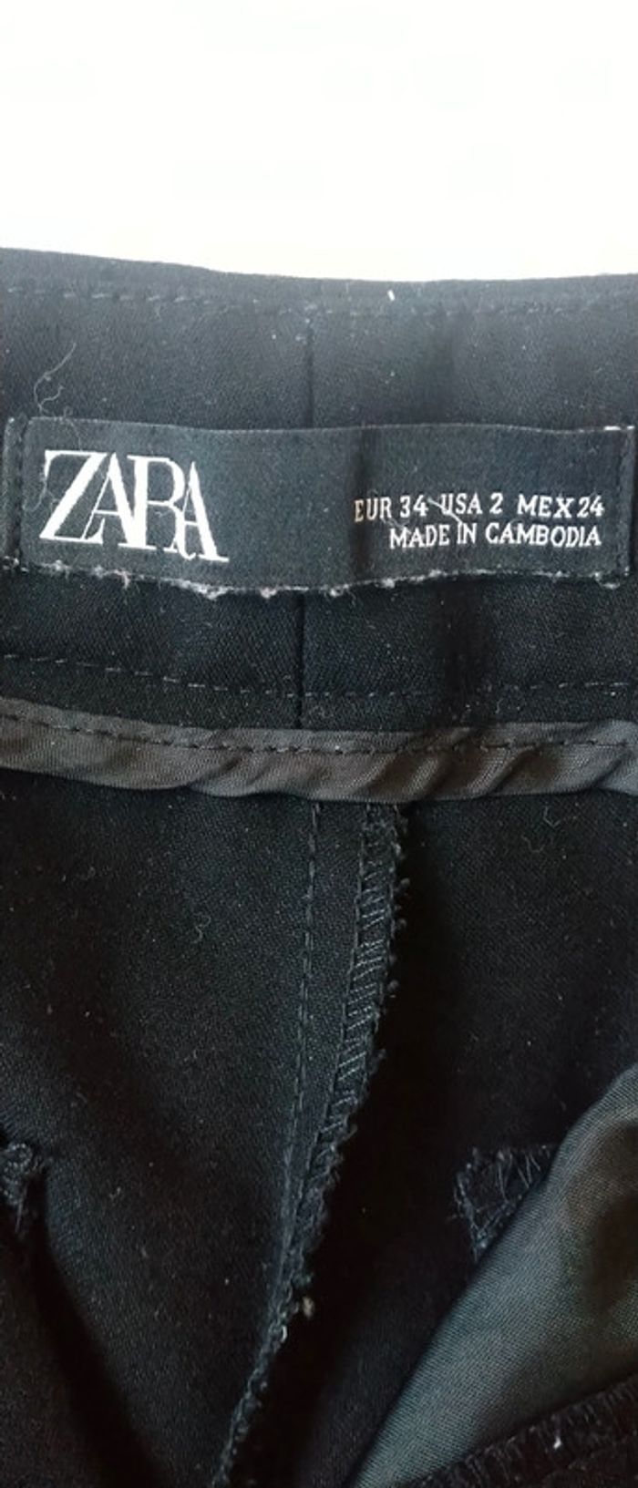 Pantalon droit style tailleur noir femme 34 zara - photo numéro 16