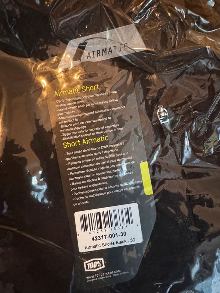 Short MTB / vtt 100% (100percent) Airmatic taille S neuf sous blister - photo numéro 12