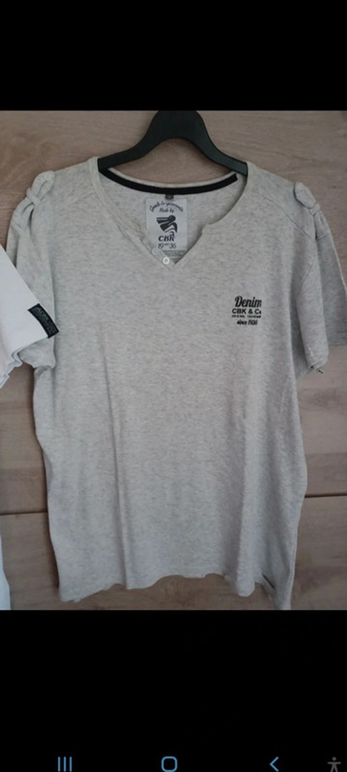 Lot de 2 tee shirt taille L cbk neuf - photo numéro 5