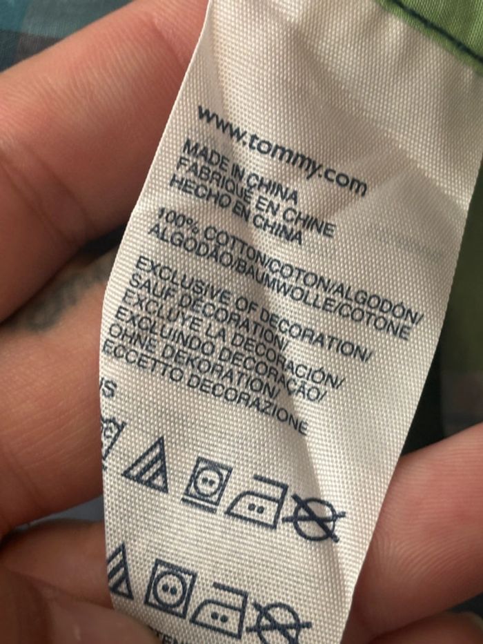 Chemise manche courte tommy hilfiger taille L - photo numéro 9