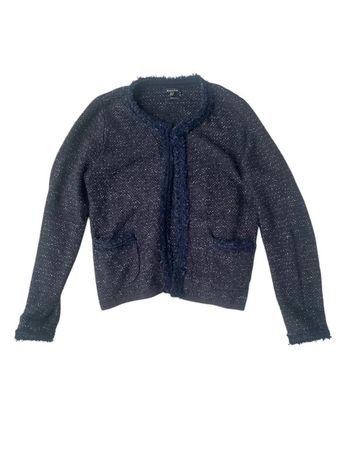 Veste en jacquard bleu marine Massimo Dutti taille S