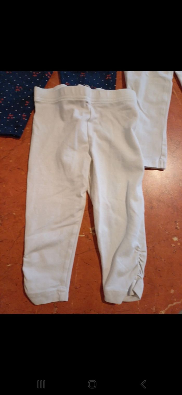Lot de 3 leggings bébé taille 18 mois - photo numéro 2