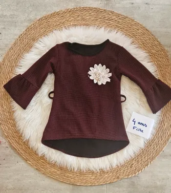 Robe tunique fleur 4 ans