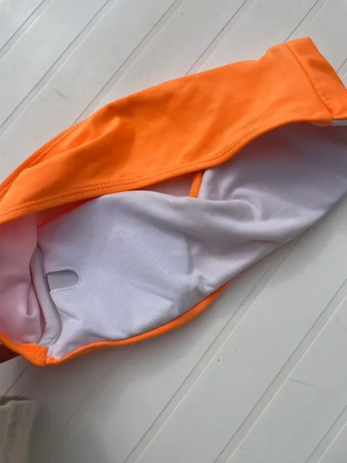 Bandeau maillot de bain orange – Taille S - photo numéro 2