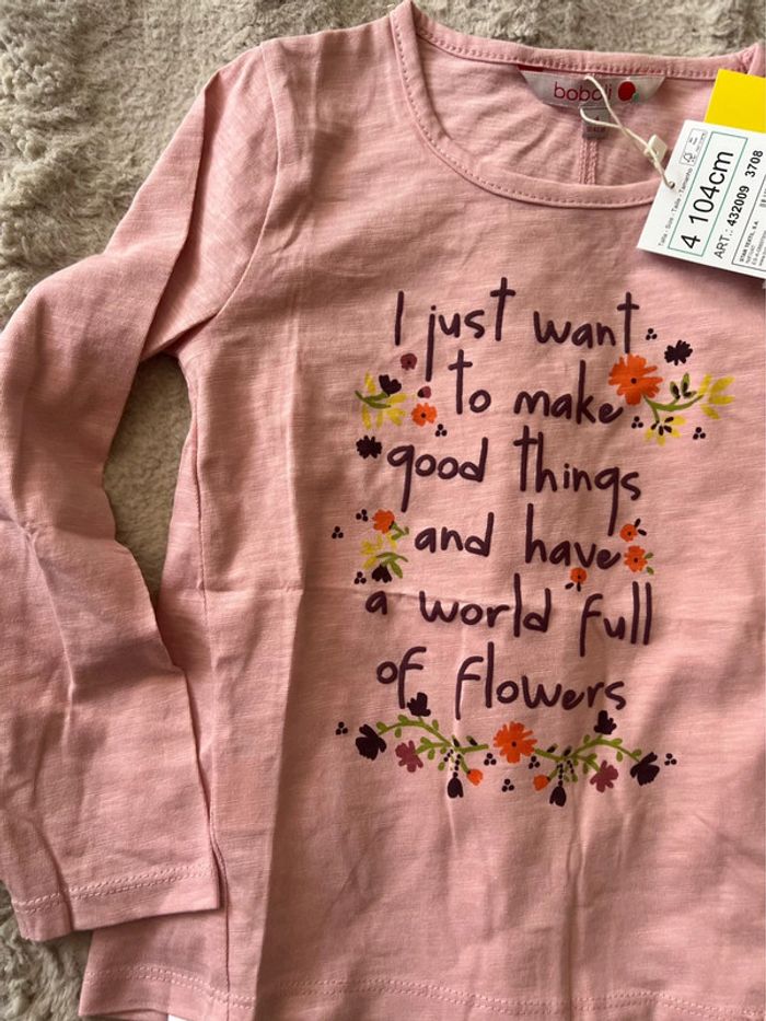 T-shirt longue manche fille 4 ans - photo numéro 3
