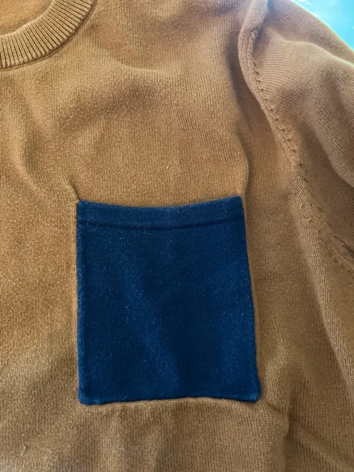 Pull Jules marron/ orange - photo numéro 3