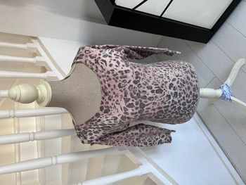 Pull River Island leopard marron et beige
