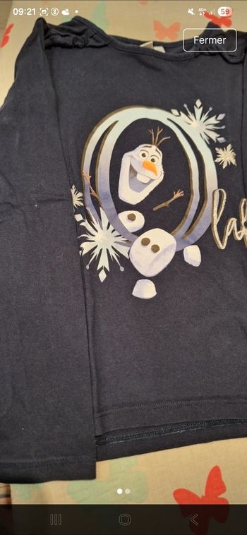T-shirt olaf 8 ans
