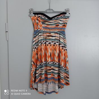 Robe bustier orange à motifs t38 Bershka