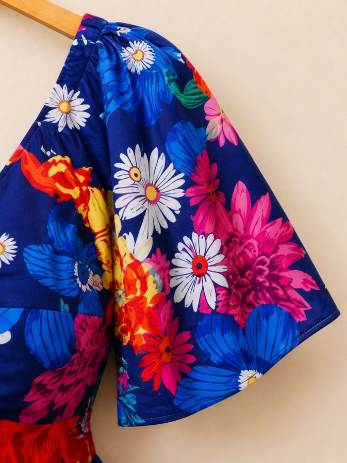 Robe festival tropical multicolore Femme taille 52 marque Violeta by Mango 👜 - photo numéro 6