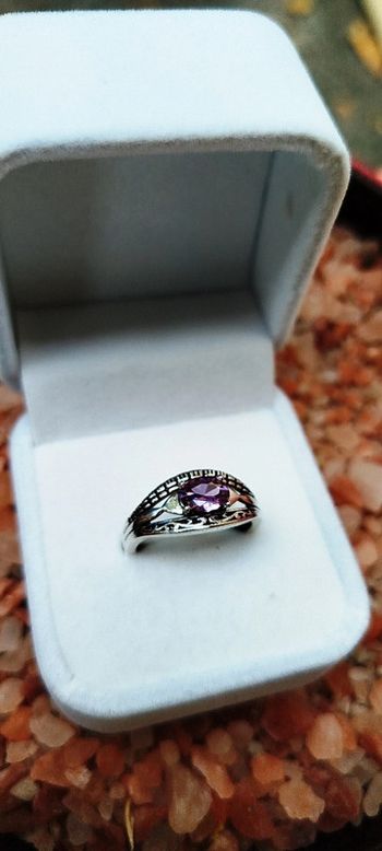 Œil d’Améthyste💫Bague Protectrice en Argent Énergisé
