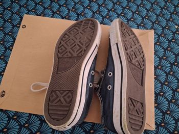 Converse basse bleu métallisé 35