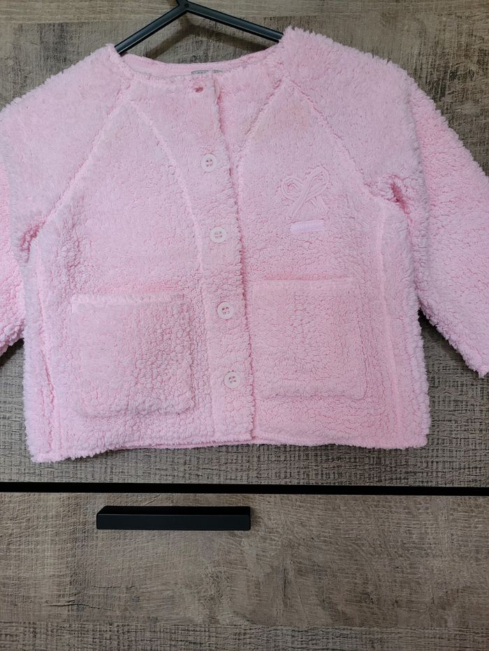 Gilet rose clair 3 mois Eliane et Lena - photo numéro 4