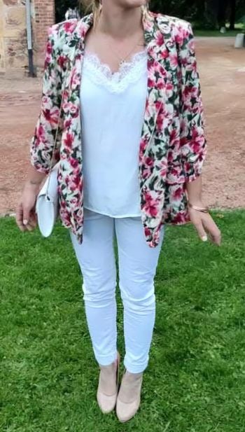 Veste de tailleur motif floral