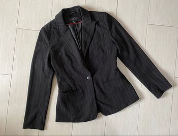H&M veste rayée noire 36