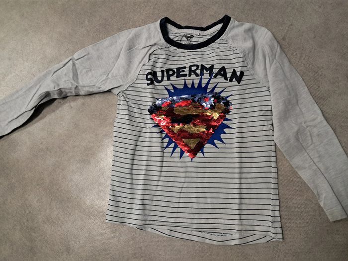 haut tee shirt manches longues garcon 6 ans superman