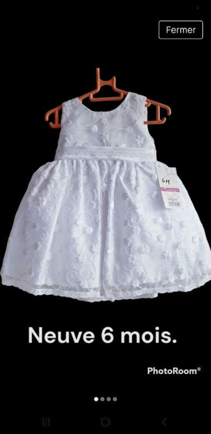Valeur 39,99€ : Superbe robe de cérémonie/mariage ,  doublure en dentelle  Jupon style satin doublé