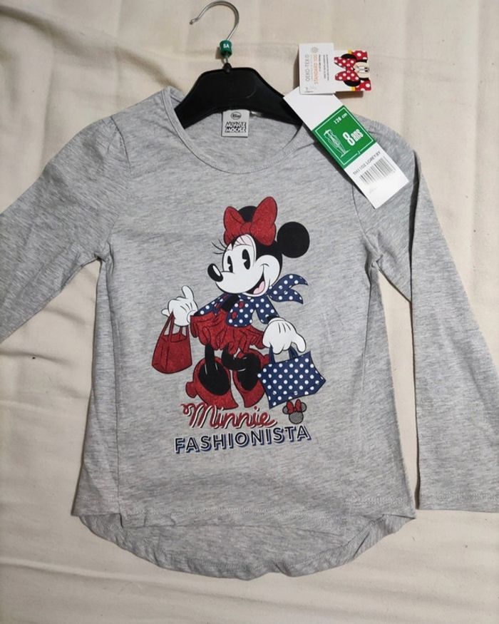 Lot 2 t-shirt manche longue Minnie neuf - photo numéro 2