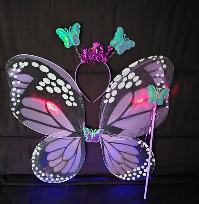 Déguisement papillon violet et accessoires 3-6ans - photo numéro 4