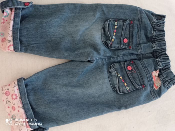 ensemble fillette jean et tunique 9 mois ref R364 C6 - photo numéro 4