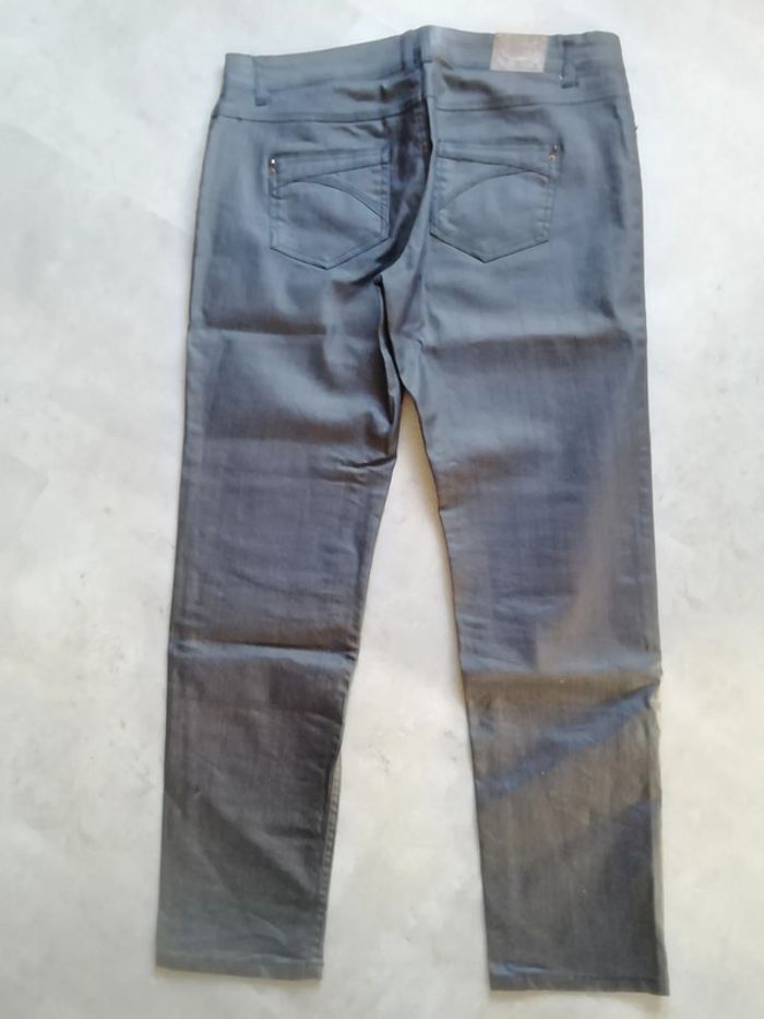 Jean Tissus enduit Denim SLIM Anthracite - photo numéro 3