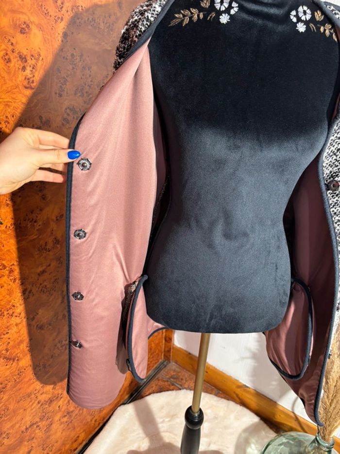 Veste longue chic ichi - Noir & Blanc - Taille L - photo numéro 3