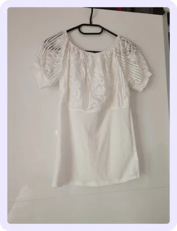 Haut femme taille unique blanc