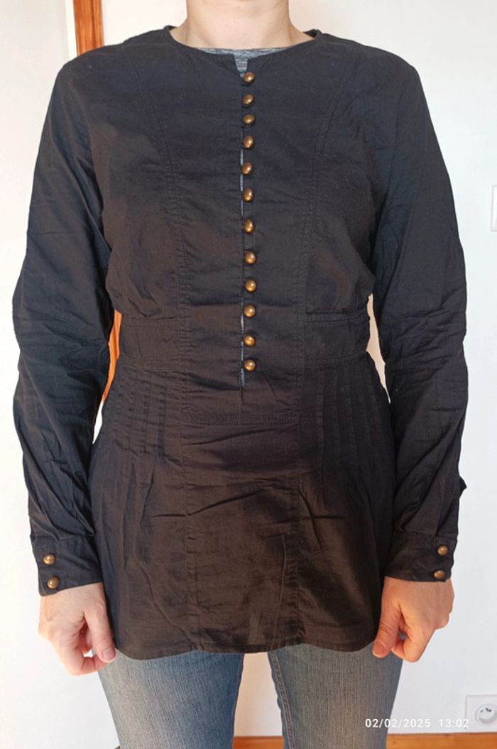 Blouse noire vintage taille 36/S - photo numéro 4