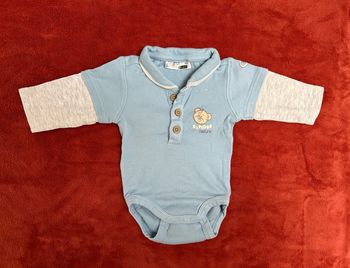 Body avec col et boutons manches longues, 2-4 mois (62 cm), marque Ergee