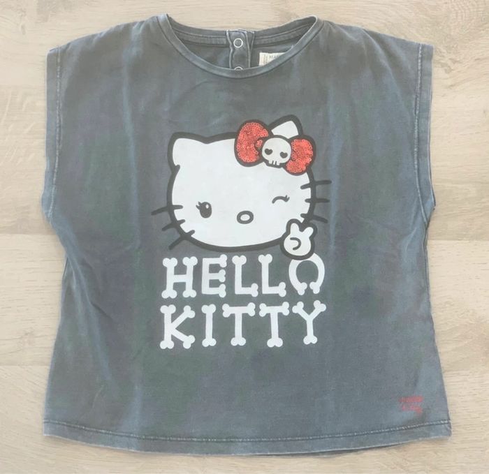 Hello kitty T shirt mango hello kitty 3/4 ans sequins
