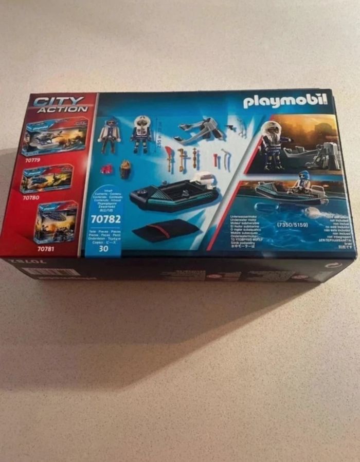 Playmobil - Police avec réacteur dorsal et canoë - photo numéro 2